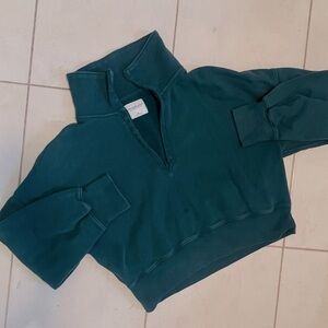 Teal Essential Sunday Half-Zip Abercrombie & Fitch